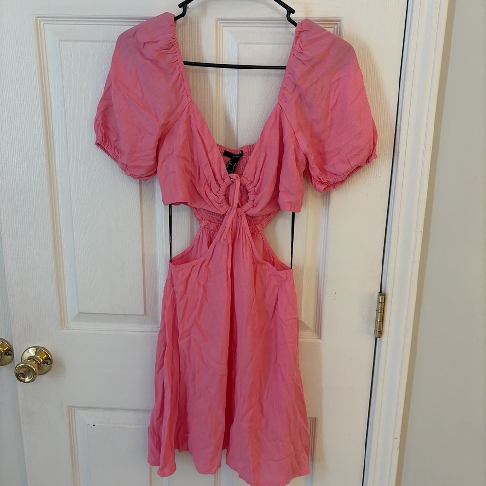 Forever 21 Pink Cutout Mini Dress
